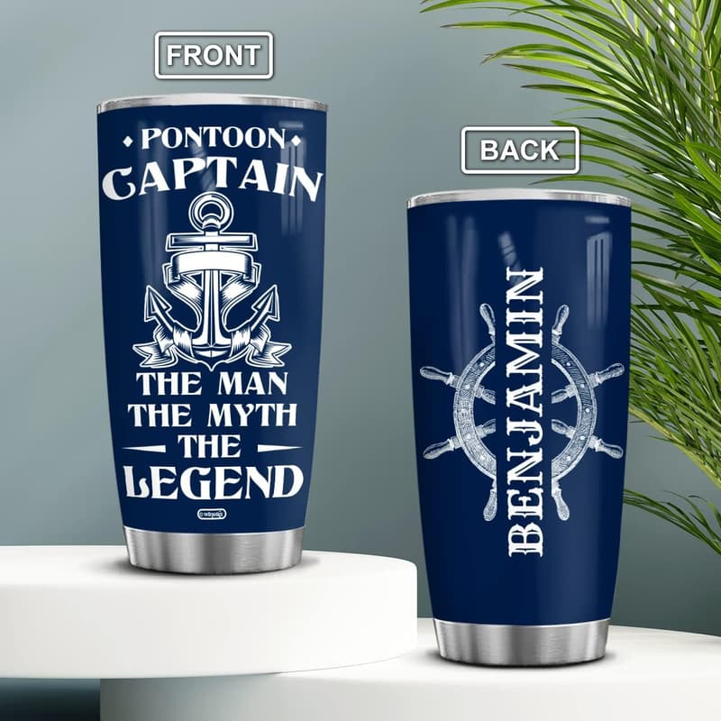 Personalized 20oz Stainless Steel Tumbler for Boaters