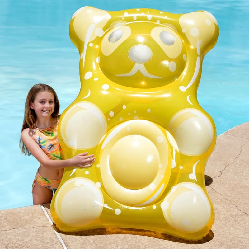 Inflatable Gummy Bear Pool Float - Fun Water Raft for Parties