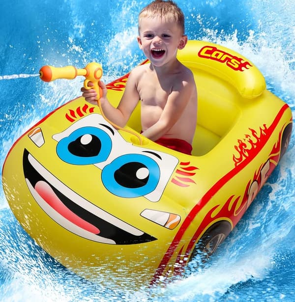 Kids Pool Float with Water Gun for Ages 3-8 - Summer Fun Toy