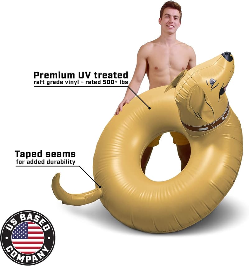 GoFloats Buddy Dog Inflatable Raft for Kids & Adults