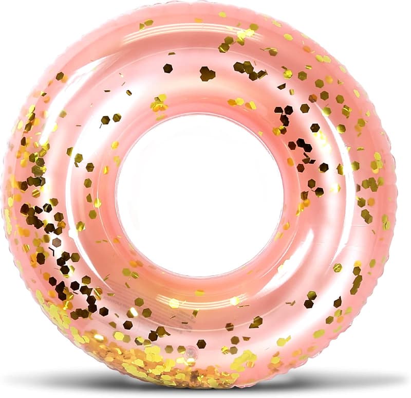 Premium Inflatable Confetti Swim Ring for Pool Parties