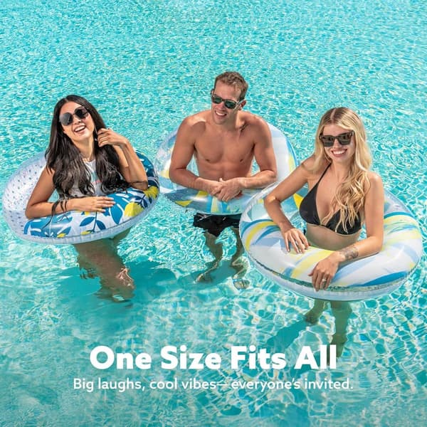 Glitter Inflatable Pool Floats (3 Pack) for Kids & Adults
