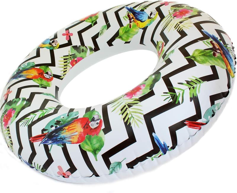 Tropical Parrot Pool Float Tube for Adults & Kids