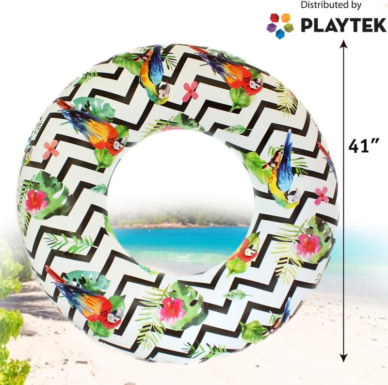 Tropical Parrot Pool Float Tube for Adults & Kids