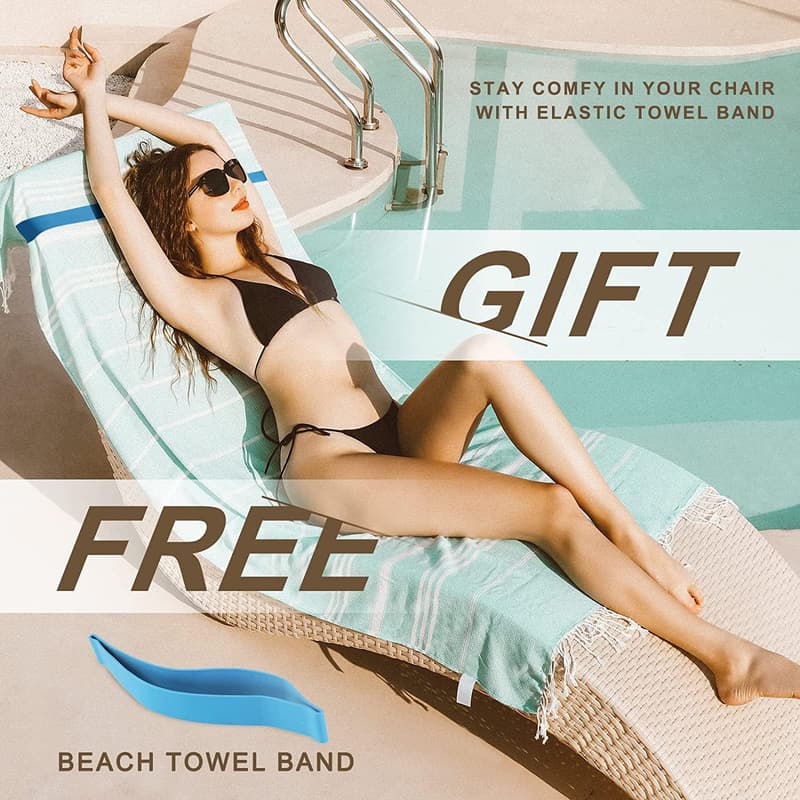 Lightweight Sandproof Turkish Beach Towel - Perfect Gift for Women