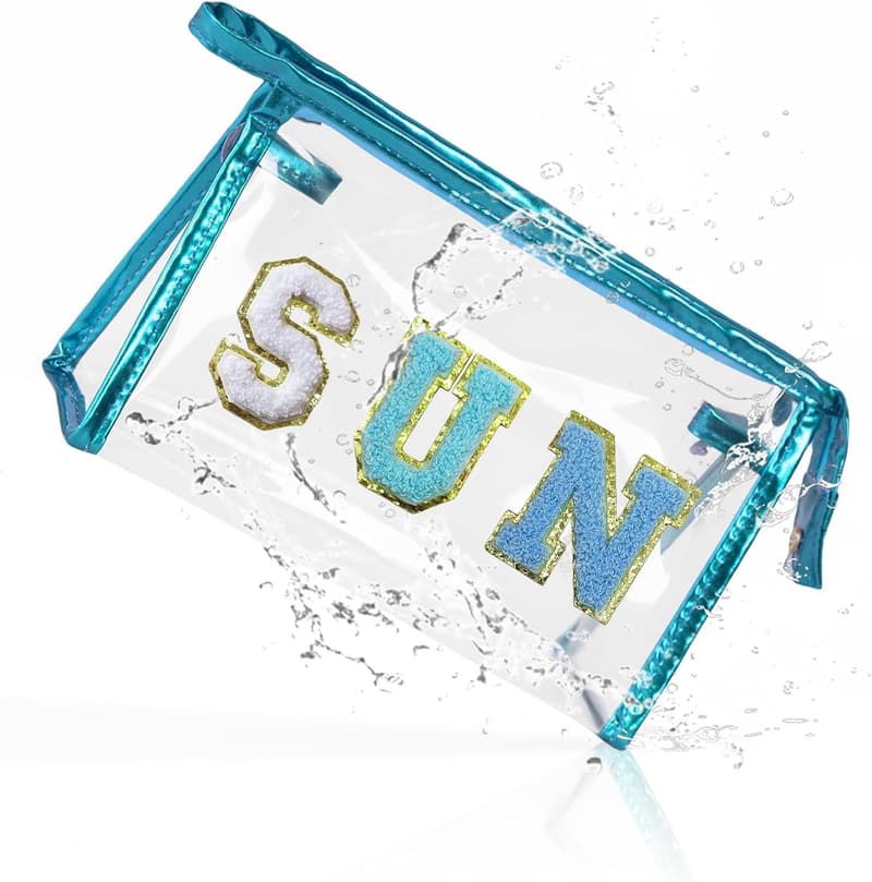 Personalized Clear Makeup Bag – Waterproof Travel Pouch for Women