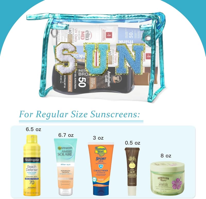 Personalized Clear Makeup Bag – Waterproof Travel Pouch for Women