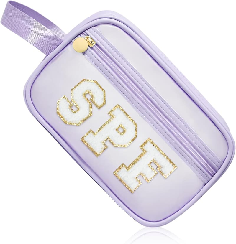 Personalized Clear Sunscreen Bag for Beach Vacation - Women's Travel Accessory