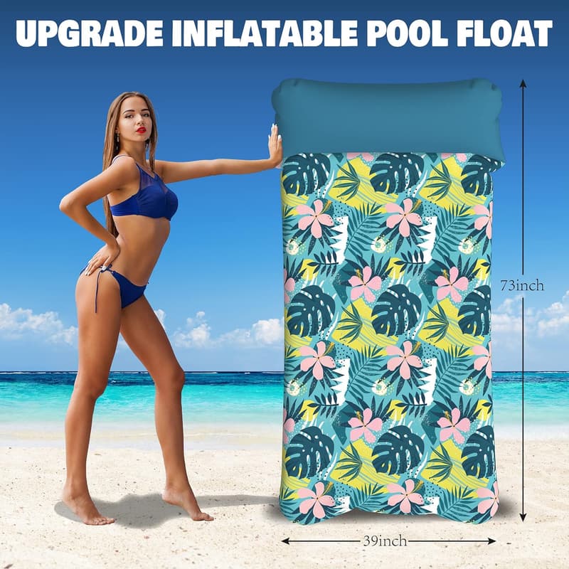 Oversized Inflatable Pool Float Lounge for Adults, 73