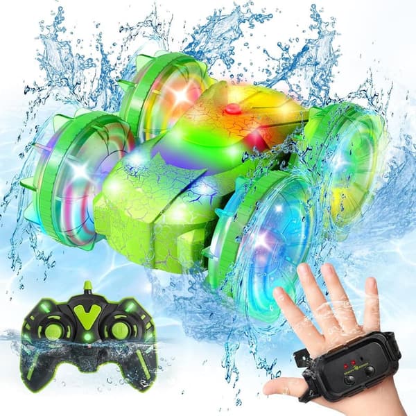 All-Terrain RC Car & Boat for Kids, Waterproof 360° Rotation