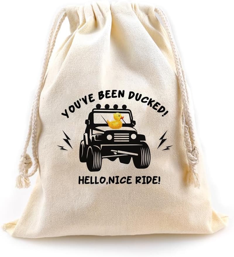 Rubber Duck Drawstring Bag - 13x10 inches, Fun Gift Idea