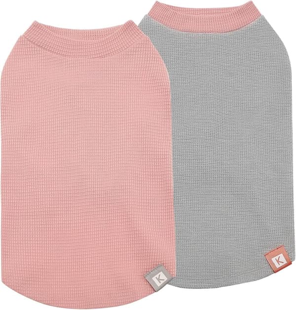 Small Dog Waffle Tank Tops - Lightweight & Stretchy 2-Pack