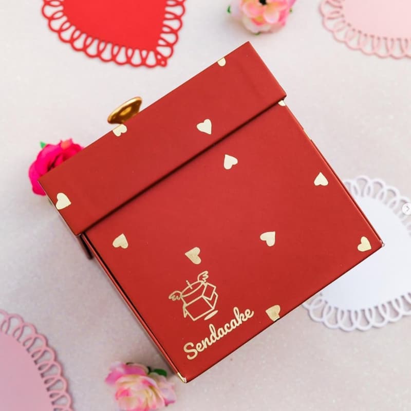 Birthday Explosion Gift Box with Mini Bundt Cake & Flowers