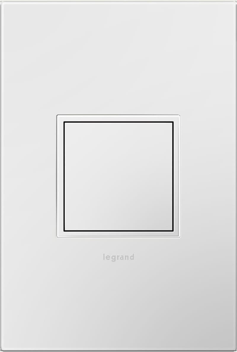 Gloss White 20Amp Pop-Out Outlet with Wall Plate