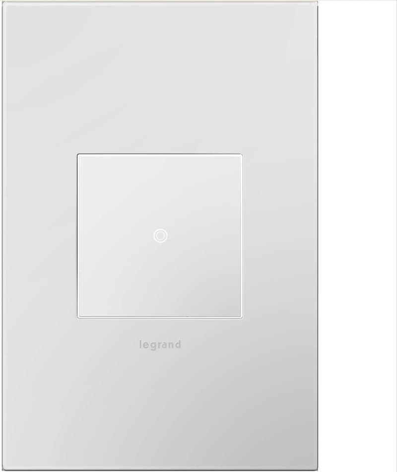 Legrand Adorne 1-Gang Wall Plate in Powder White