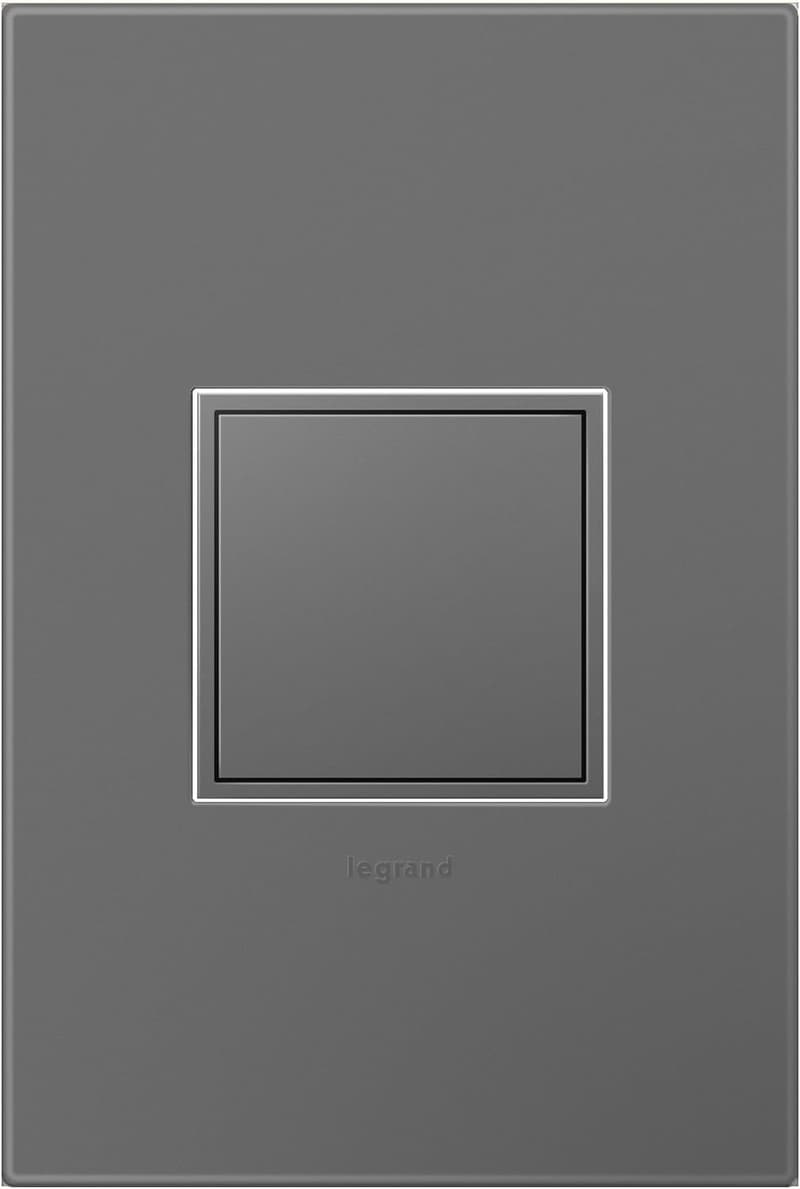 Legrand Adorne 15Amp Pop-Out Outlet with Wall Plate - Magnesium