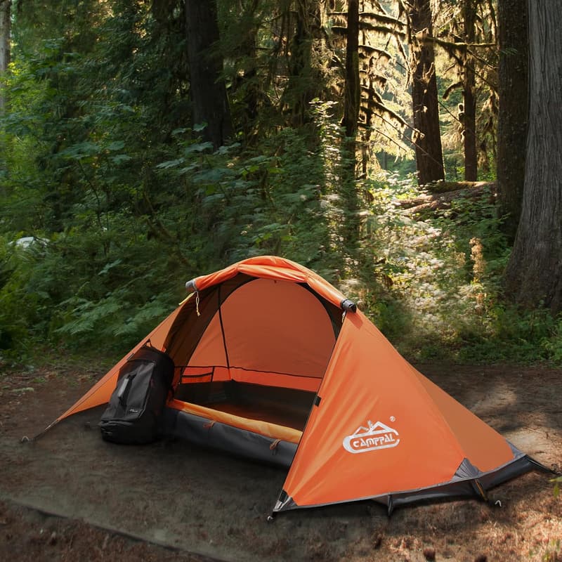 4-Season Waterproof 1-Person Camping Tent for Backpacking