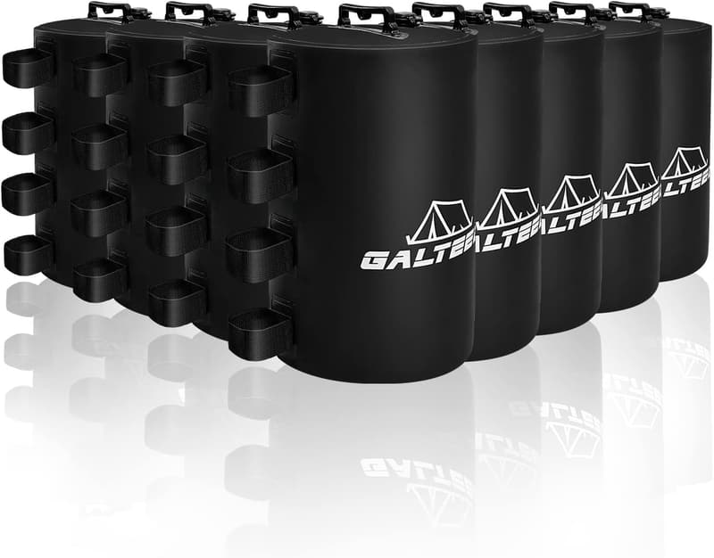 Heavy-Duty Canopy Water Weights - 8 Pack, 440 lbs, Black