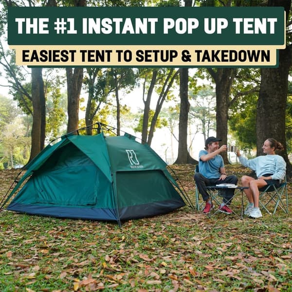 Instant Pop-Up Camping Tent - Waterproof Double Layer for 1 Person