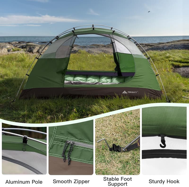 Ultralight 2-Person Waterproof Camping Tent with Rain Fly