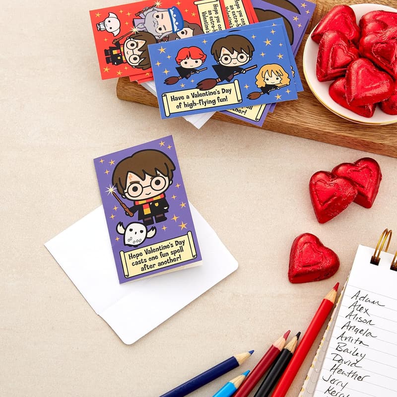 Harry Potter Mini Valentine's Day Cards & Stickers for Kids