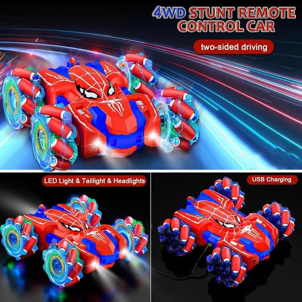 Rechargeable Off-Road RC Spider Car with Lights for Boys