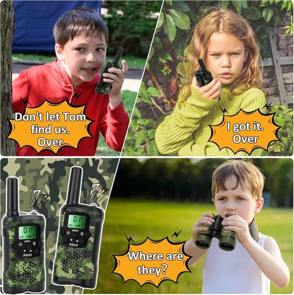 Kids Walkie Talkies - 2-Way Radio, 3-Mile Range, Green