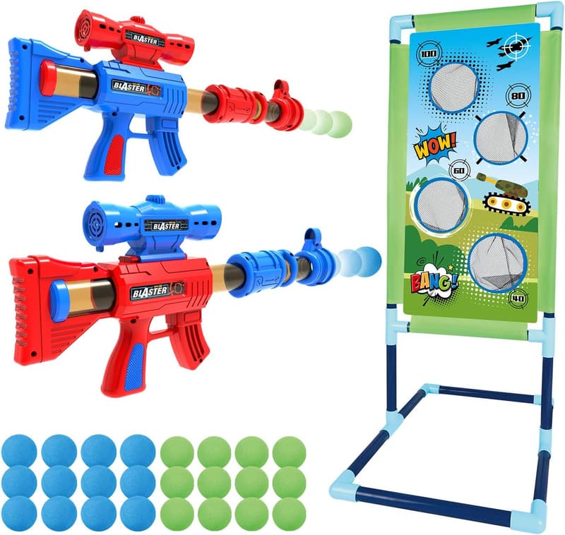 Kids' Spring Flower Shooting Game Toy Set with Foams & Target