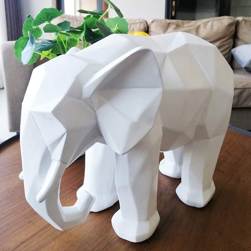 Nordic Modern Polyresin Elephant Figurine Home Decor