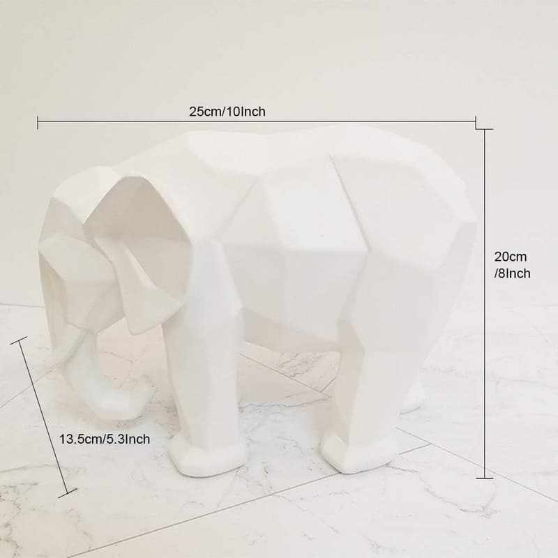 Nordic Modern Polyresin Elephant Figurine Home Decor