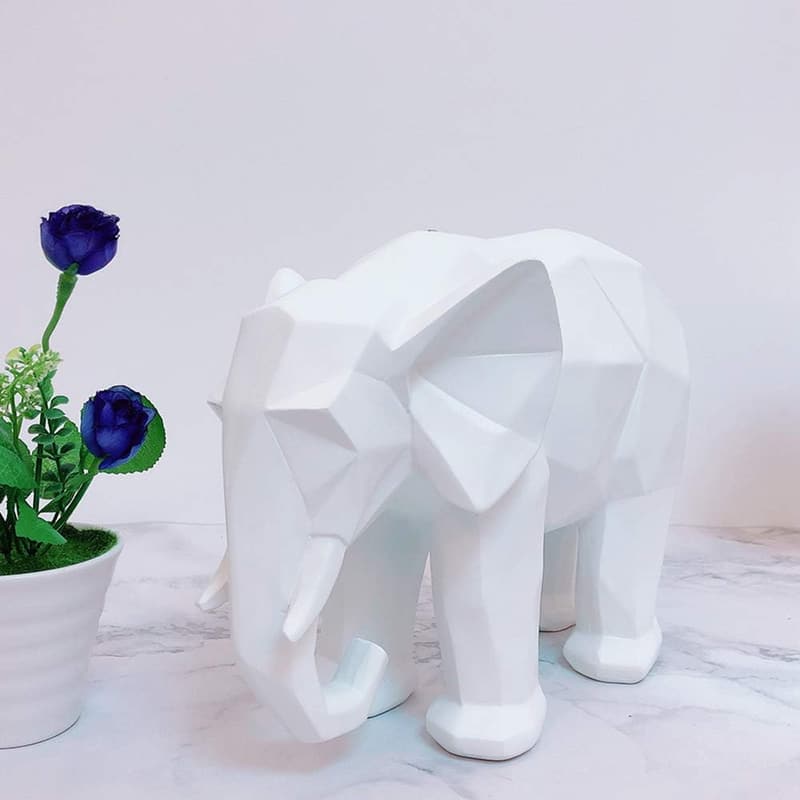 Nordic Modern Polyresin Elephant Figurine Home Decor