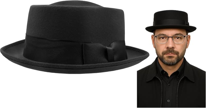 Felt Pork Pie Hat - Casual Gangster Costume Accessory