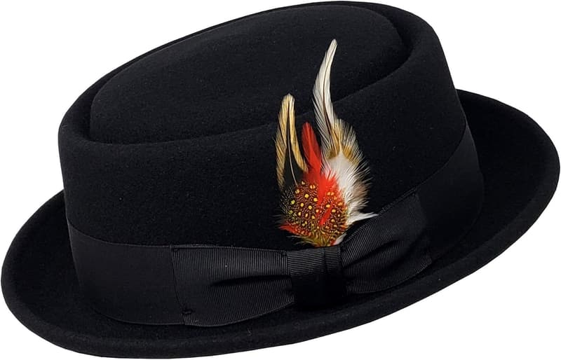 Crushable Wool Felt Fedora Hat for Men and Women