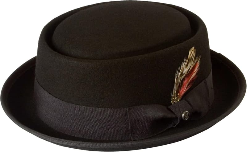 Black Wool Felt Pork Pie Hat