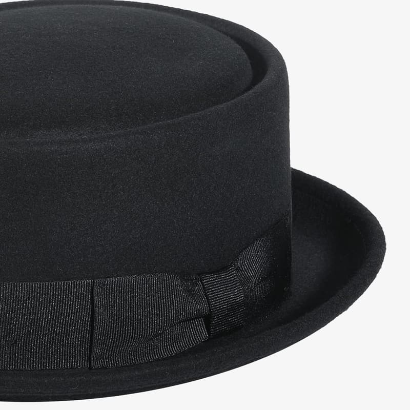 100% Wool Pork Pie Hat for Men and Women