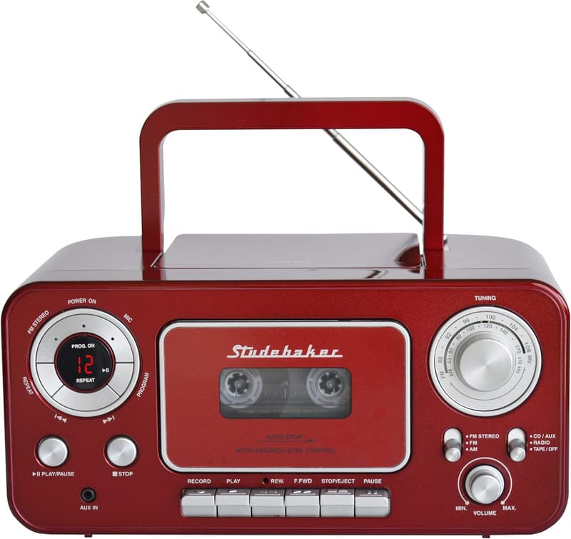 Portable Stereo CD Player with AM/FM Radio & Cassette Recorder