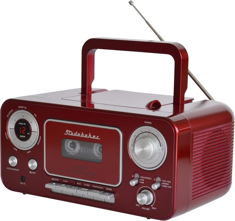 Portable Stereo CD Player with AM/FM Radio & Cassette Recorder