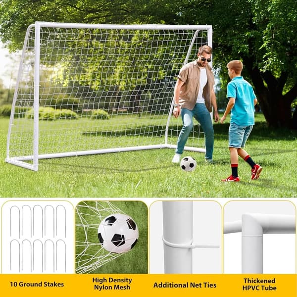 Portable Soccer Goal for Backyard - 12x6 ft, 10x6.5 ft, 8x5 ft