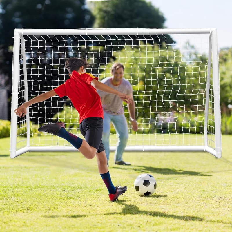 Portable Soccer Goal for Backyard - 12x6 ft, 10x6.5 ft, 8x5 ft
