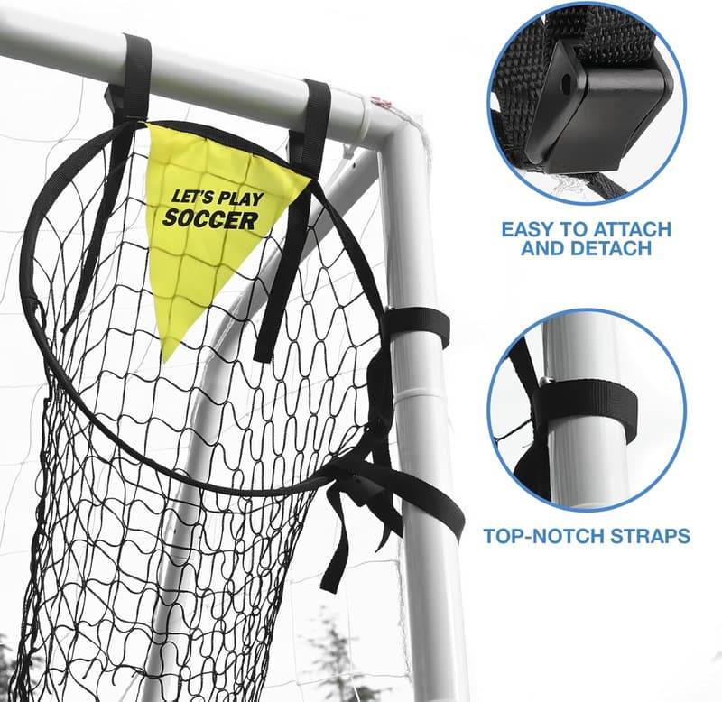 Portable Weatherproof Soccer Goals with Nets for Backyard Training