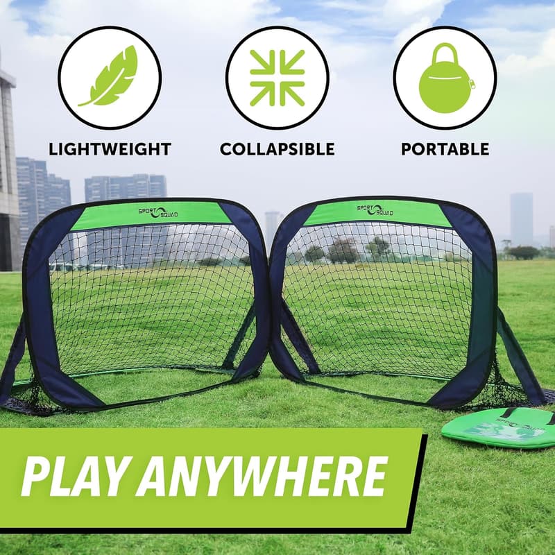 Portable Soccer Goal Set - Pop-Up Training Net for All Ages