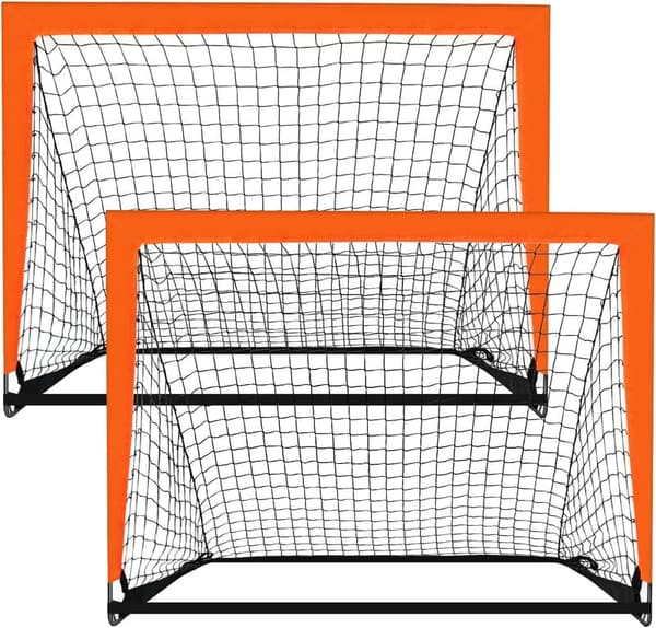 Portable Kid Soccer Goals - 4' x 3' Indoor/Outdoor (2 Pack)