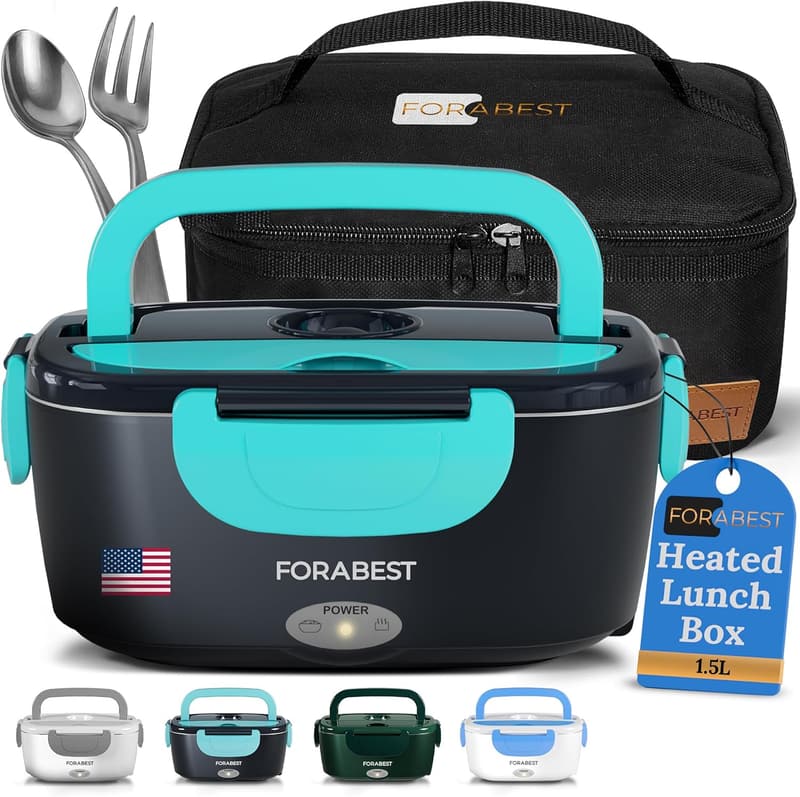Portable Electric Lunch Box – 1.5L Stainless Steel Food Warmer