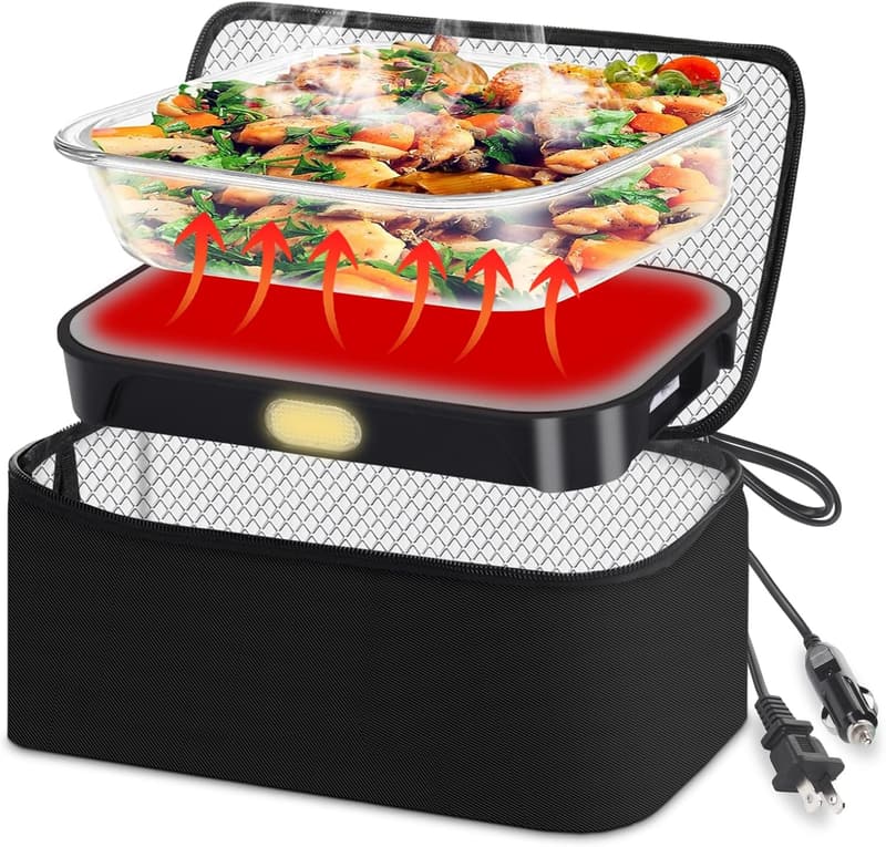 Mini Electric Lunch Box Heater - 3-in-1 Travel Food Warmer