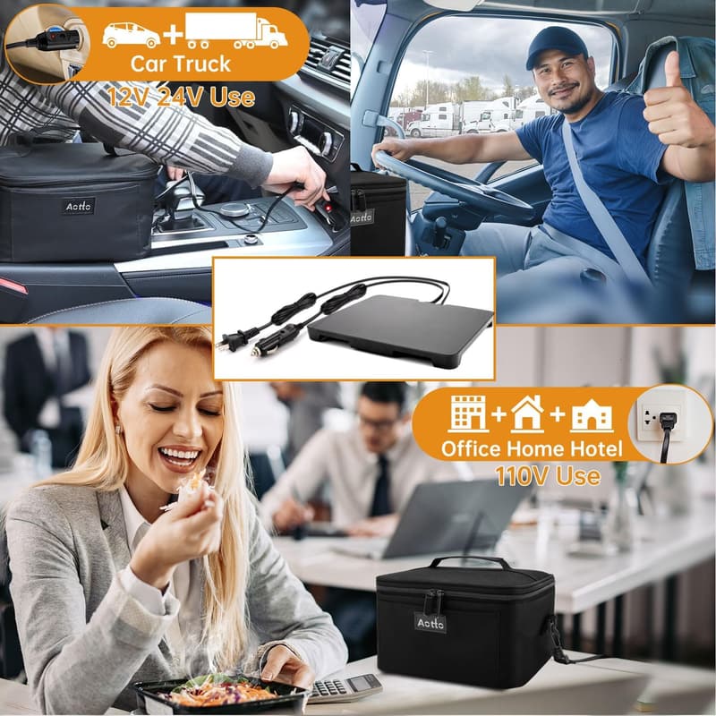 Portable Electric Lunch Box Heater - 3-in-1 Food Warmer for Travel