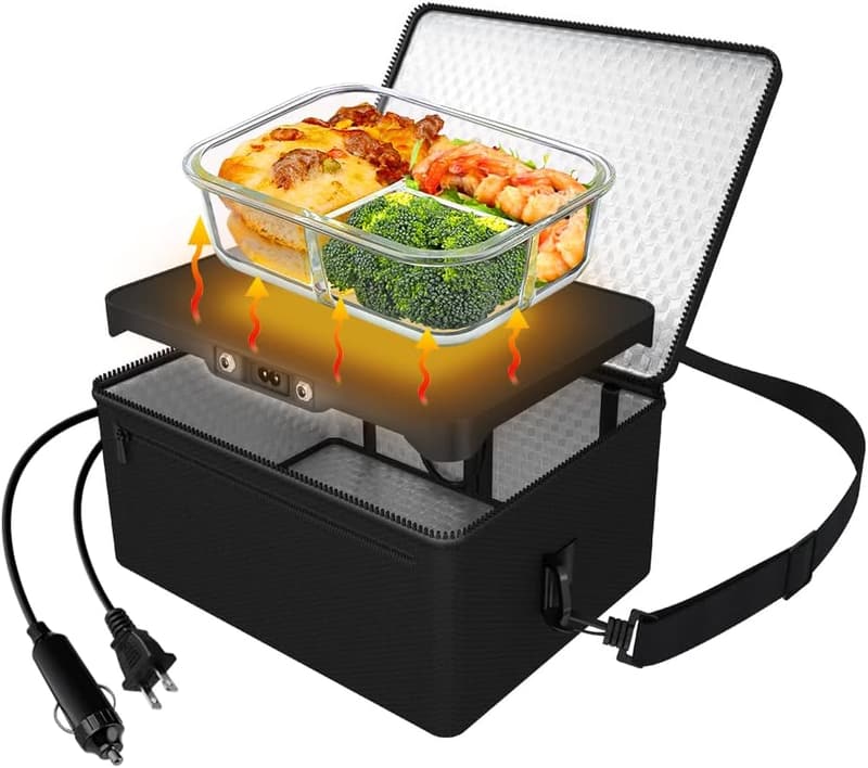 Portable Electric Lunch Box for Road Trips & Camping
