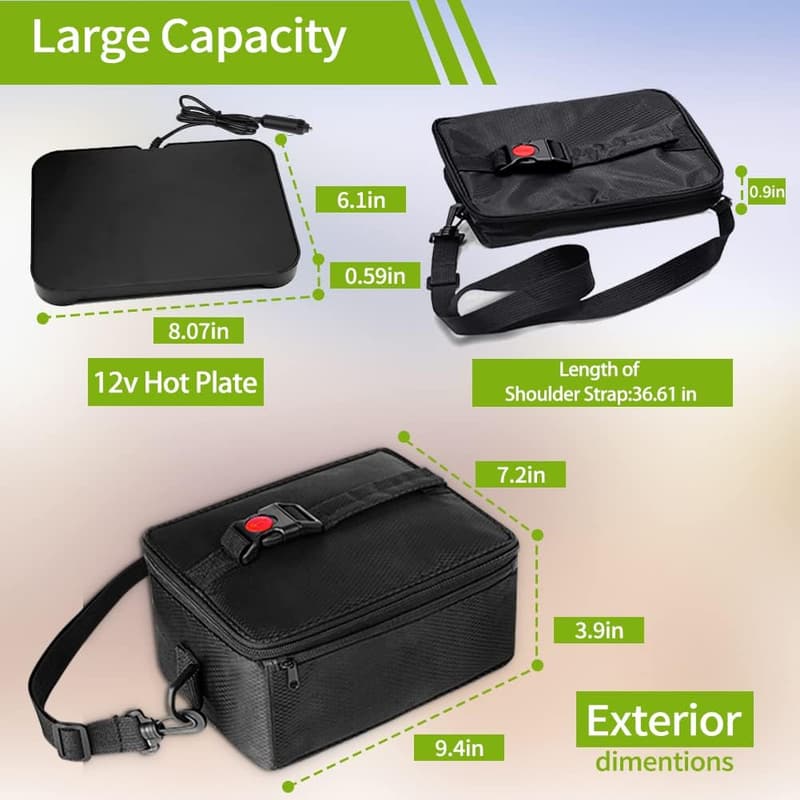 Portable Electric Lunch Box for Road Trips & Camping