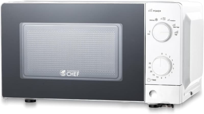 Commercial Chef 0.6 Cu Ft White Microwave with 6 Power Levels