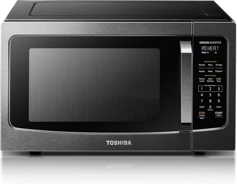 TOSHIBA 1.6 Cu.ft Countertop Microwave Oven with Inverter Technology