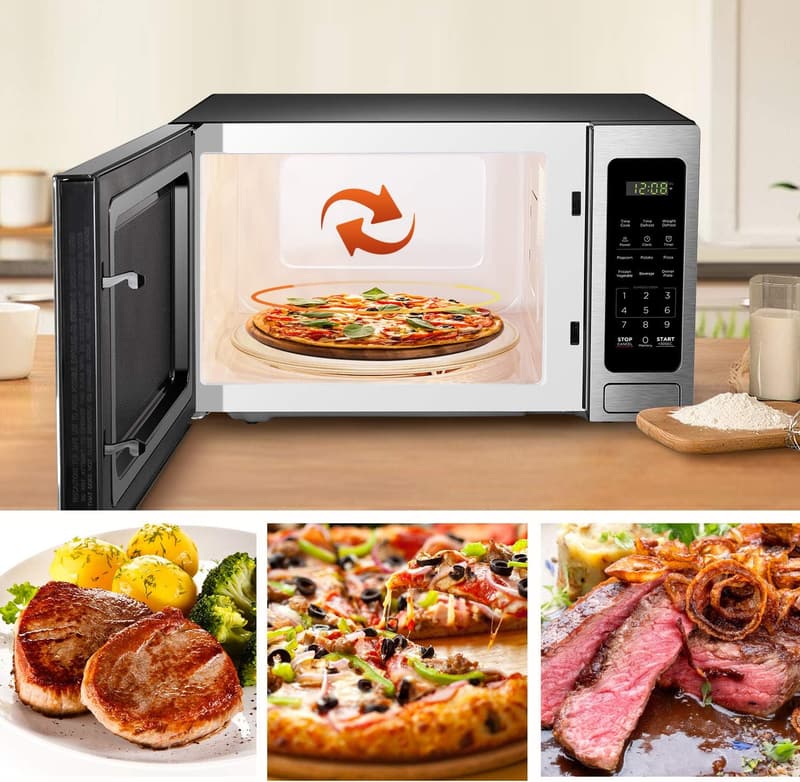 BLACK+DECKER 1.4 Cu.ft Digital Microwave Oven, Stainless Steel